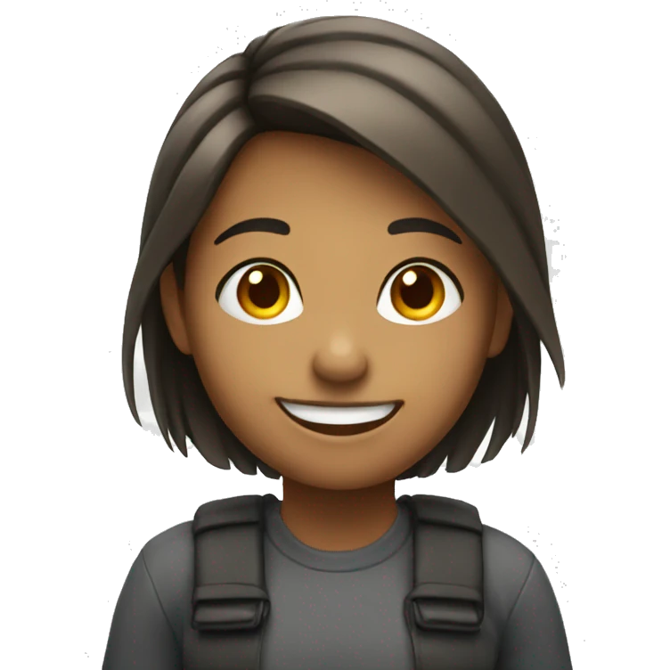 smiling girl speaking emoji