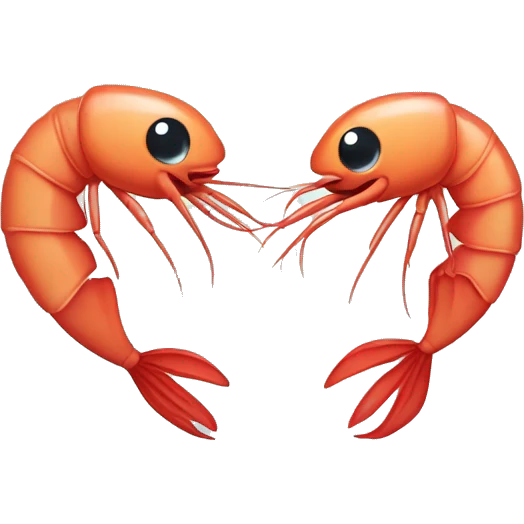 shrimp in love emoji