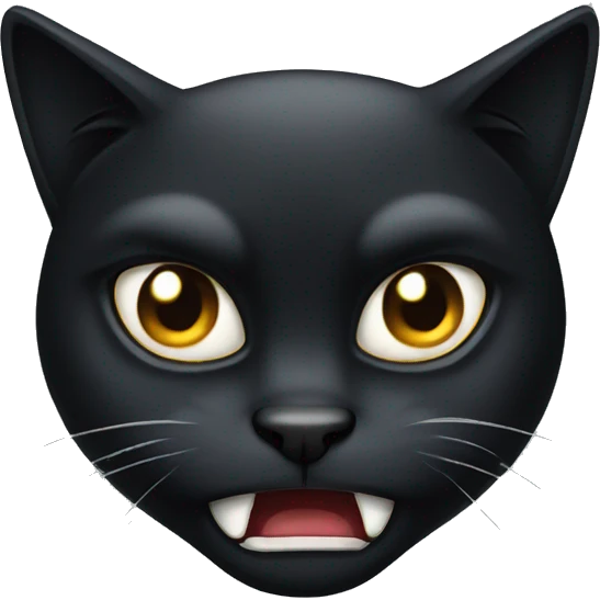 angry black cat emoji