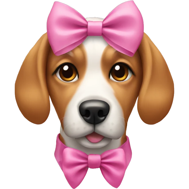 dog with a pink bow emoji