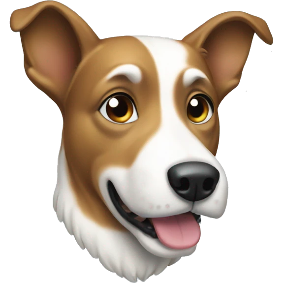 Dog Christmas snow emoji