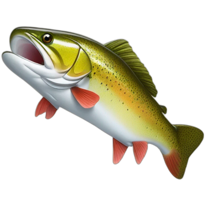 trout drinking soda emoji