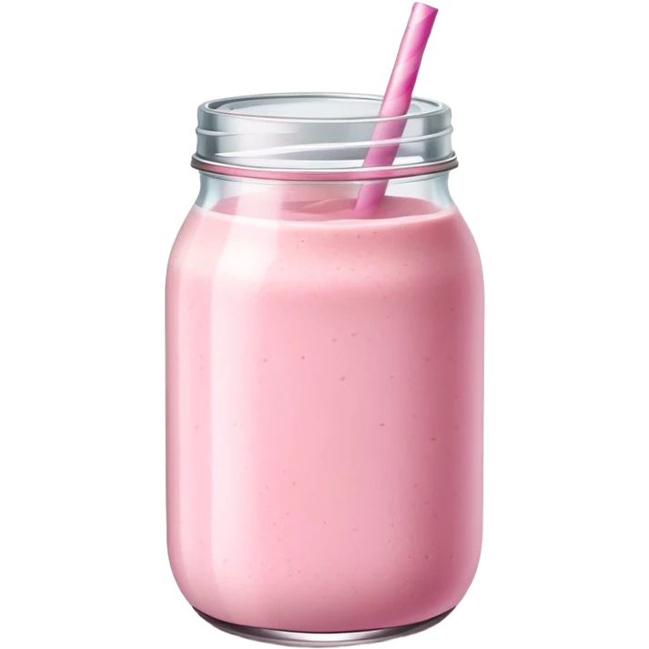 pink smoothie in a jar emoji