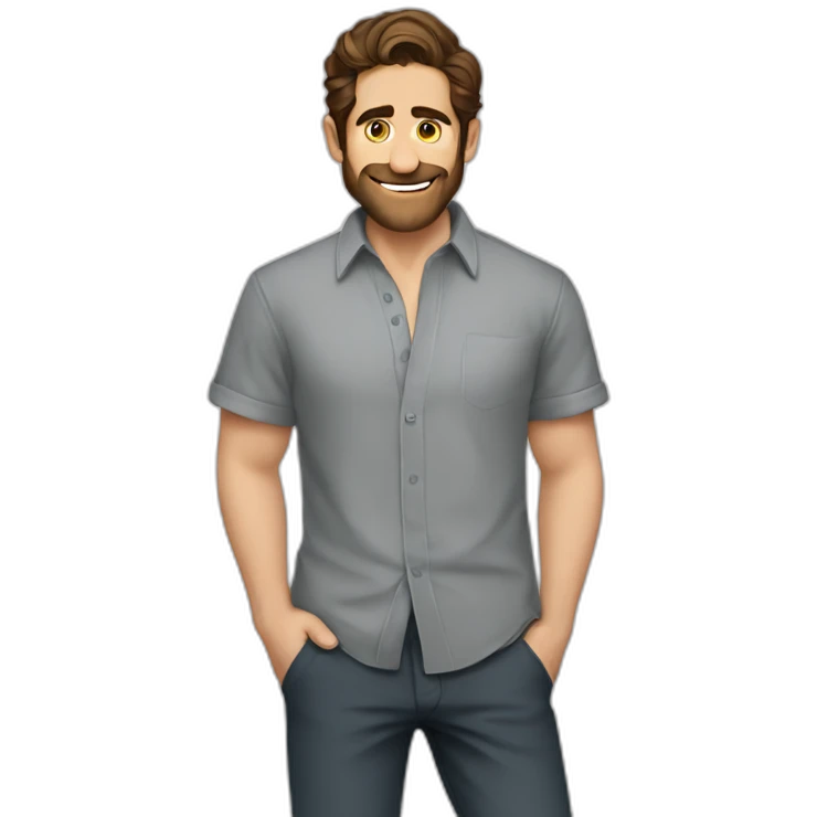 jake gyllenhaal cartoon wearing shirt emoji