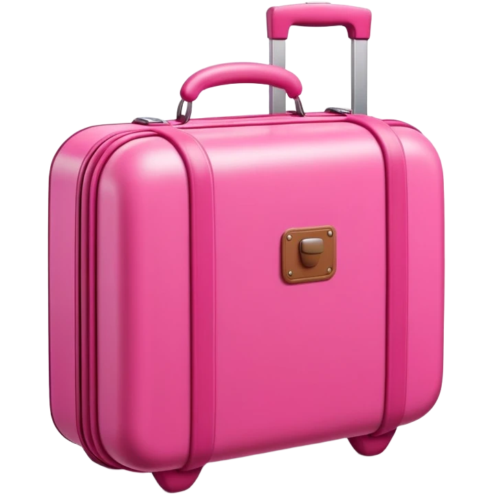 "A simple, soft, and rounded 3D travel suitcase with a small wine bottle sticker on it. Bright solid colors, soft lighting, smooth shadows. Cute and playful look, minimal details."
 emoji