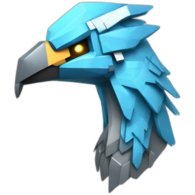 Minecraft Articuno Cyberpunk Head emoji