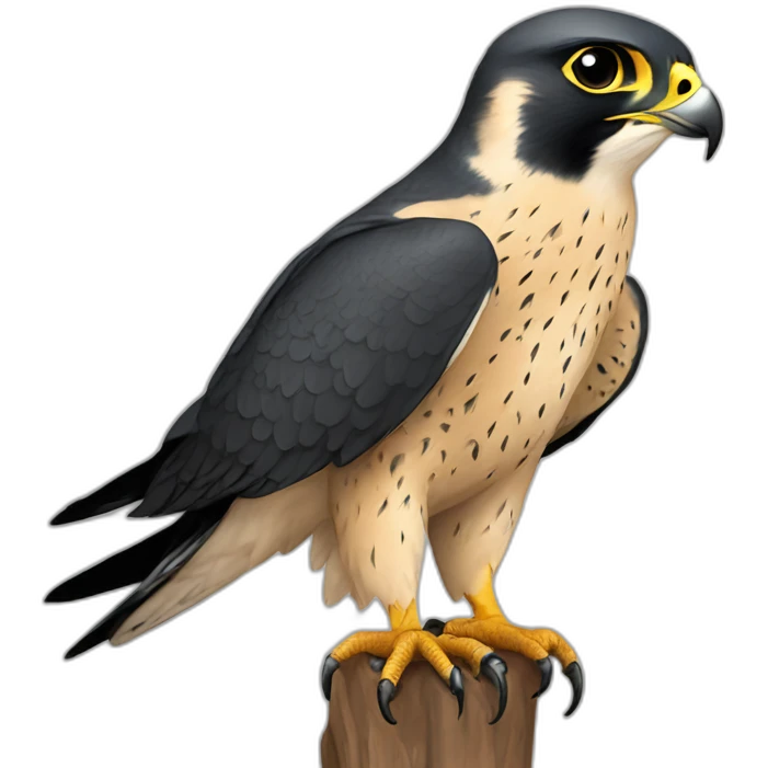 Peregrine falcon tattooed emoji