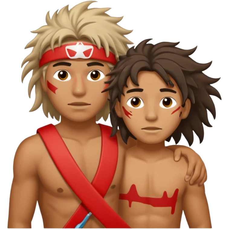 Lifeguard Native American Teenager with messy hair rescuing someone emoji
