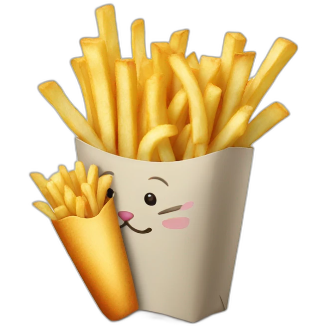 cat-eat-frenchfries emoji