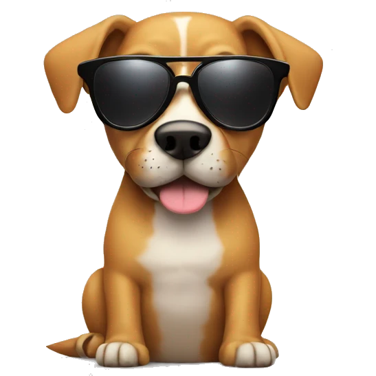 Dog with sunglasses  emoji
