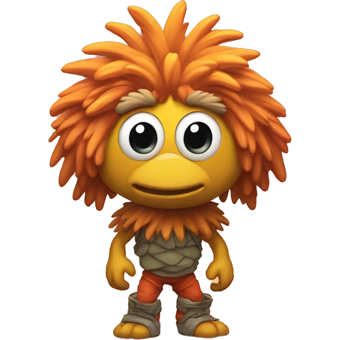 Attractive with adorable huge eyes  Detailed image of  fraggle rocks hot muscle trainer sunset colored emoji