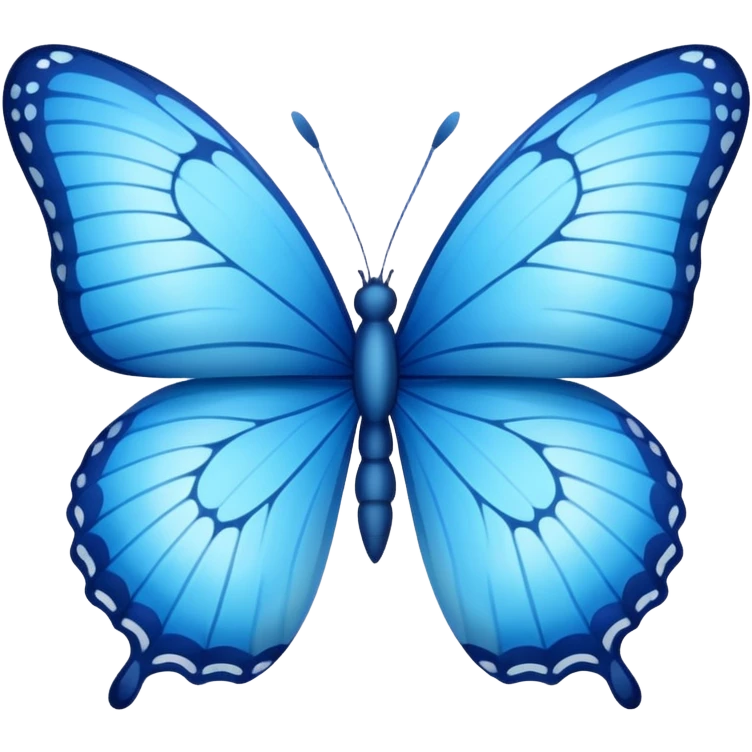 Borboleta azul emoji