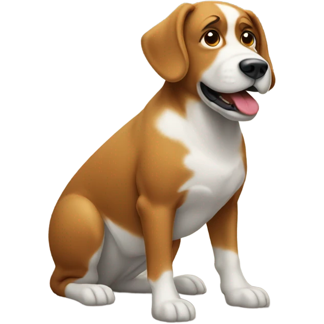 Dog pooping emoji