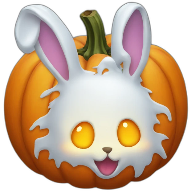 ghost rabbit pumpkin emoji
