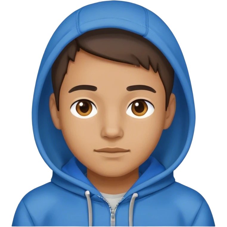 Mavi kapşonlu biri emoji