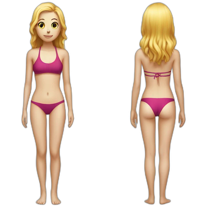 slender girl a swimsuit emoji