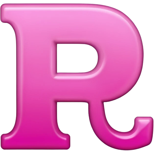 mix color pinks letter p emoji