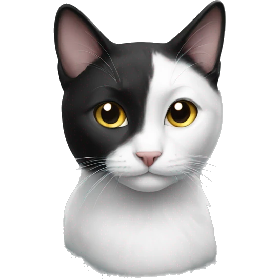 Black and white cat emoji