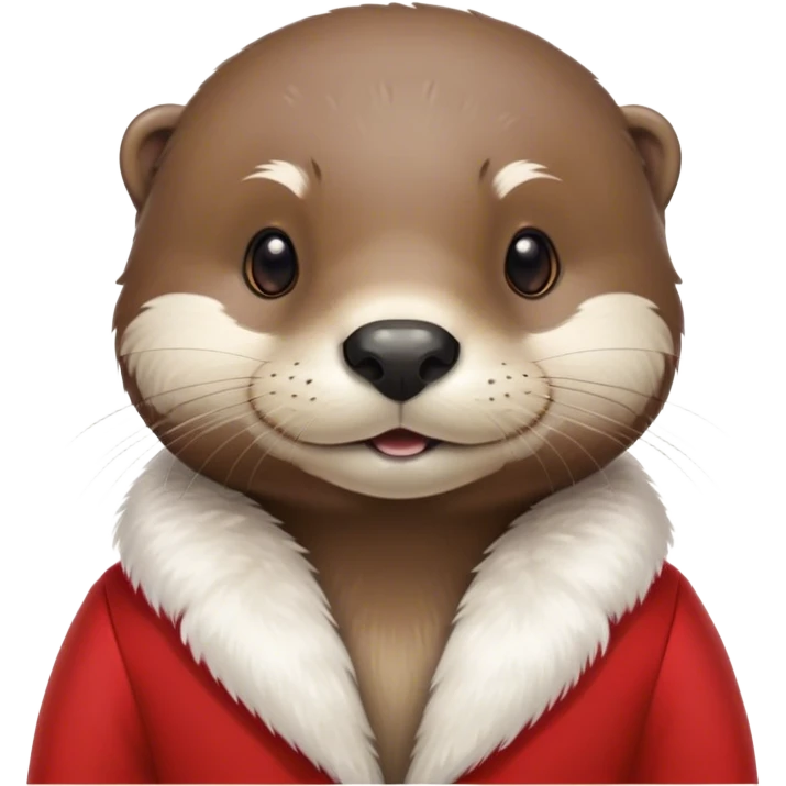 white otter ina red a suit emoji