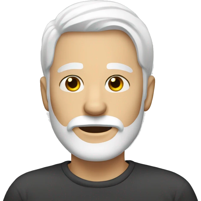 guy-with-white-hair and white beard with hazel eyes emoji