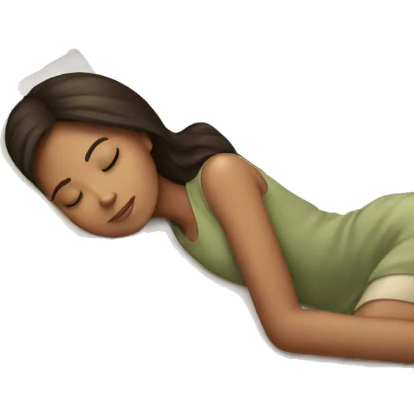 Brunette girl sleeping emoji