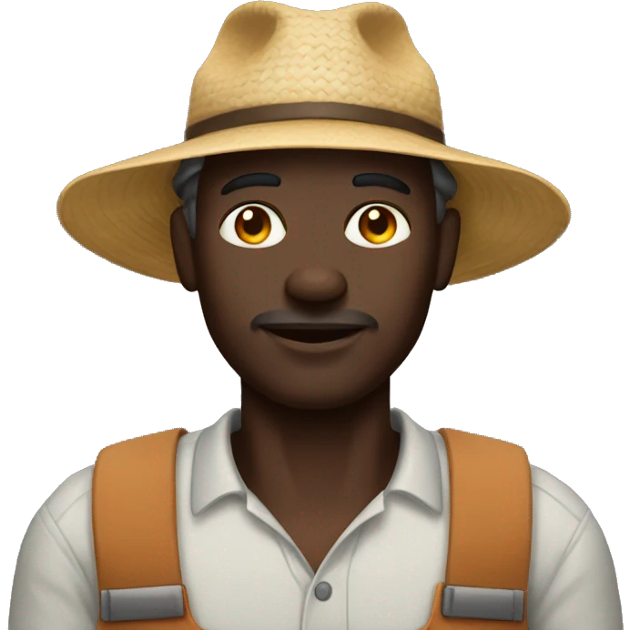 dark-skinned man farmer emoji