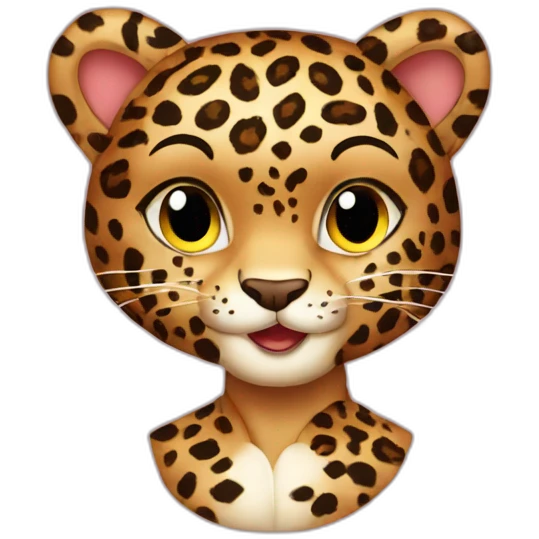 pin-up leopard emoji