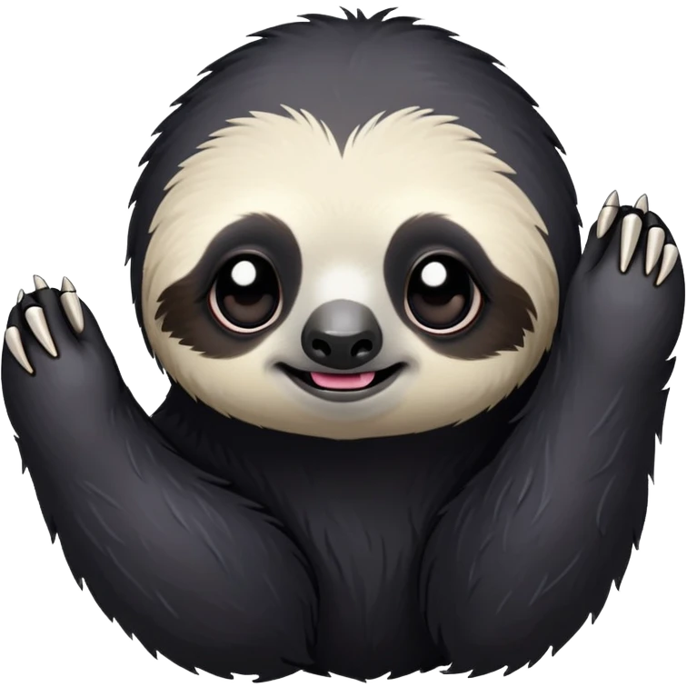 a goth sloth emoji