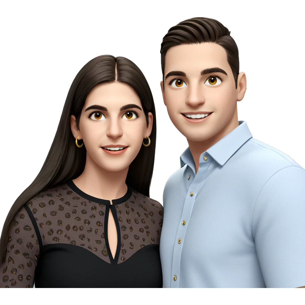 girl and boy smiling together emoji