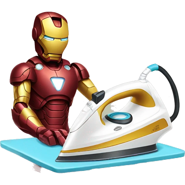 ironman ironing clothes emoji