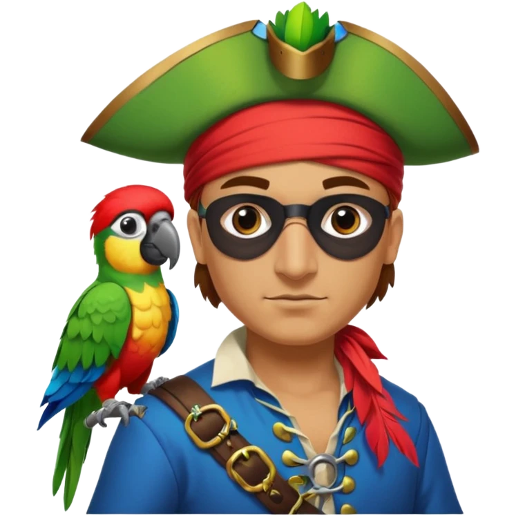 pirate and parrot emoji