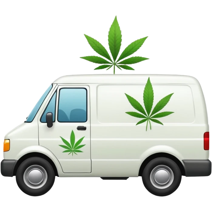 Weed dispensary delivery vehicle  emoji