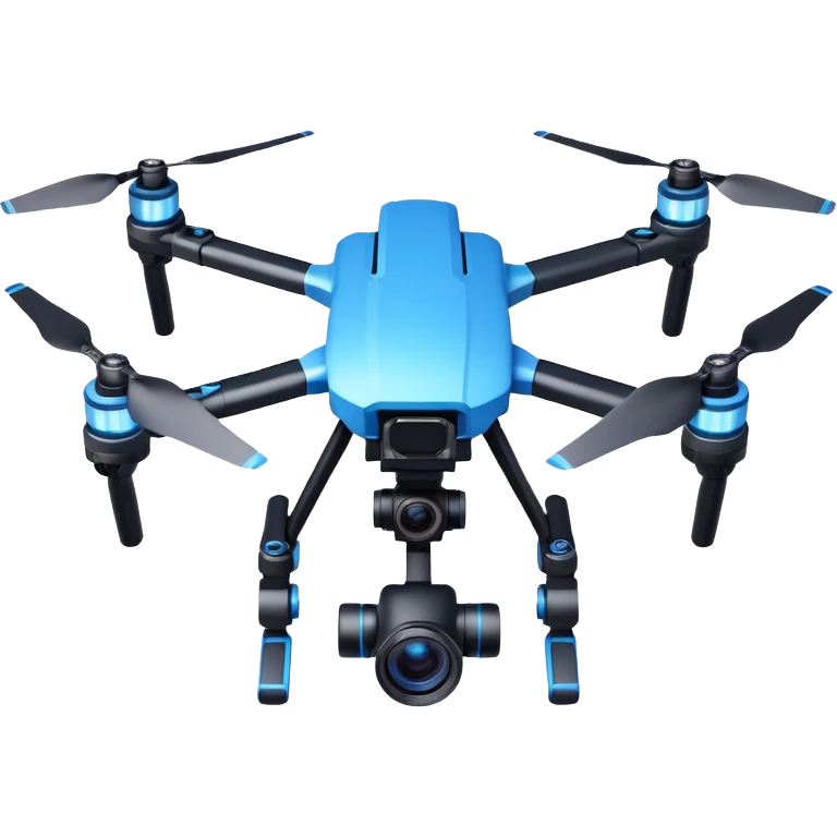 cinematic camera drone object icon, 3-axis gimbal stabilized camera, large lens, carbon fiber arms, glowing status lights, 3D cartoon, mobile game icon style, centered, clean background, no text, no watermark
  emoji