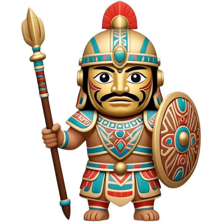 Moche ceramic warrior vessel emoji