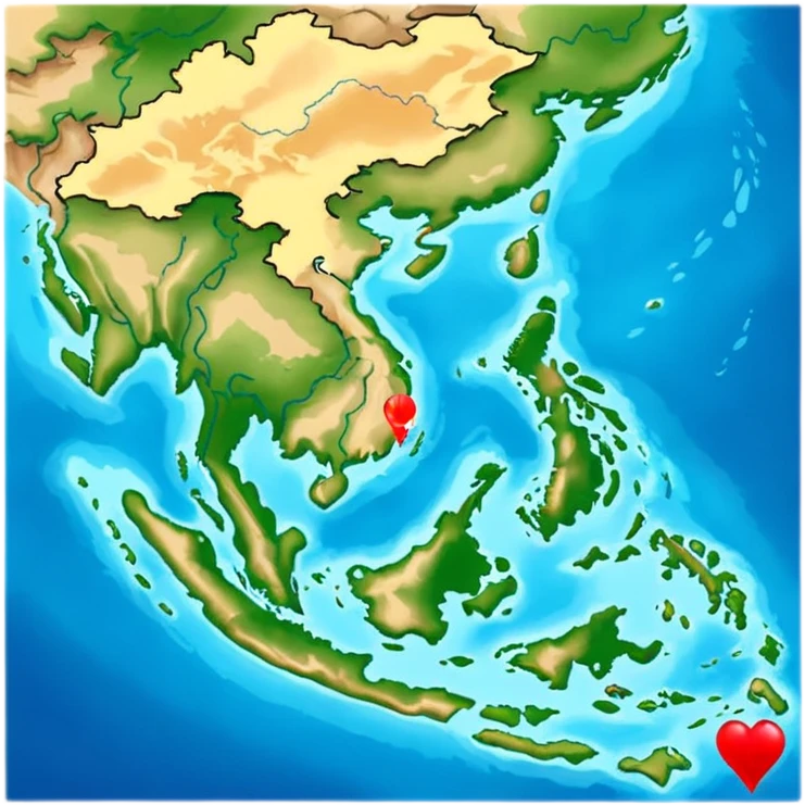 a vietnam map with no other countriesaround it emoji