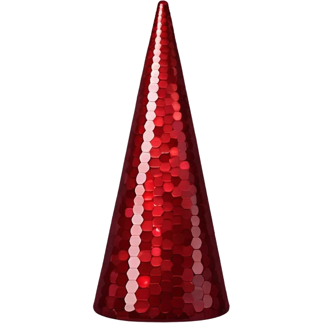 Maroon sequin cone  emoji