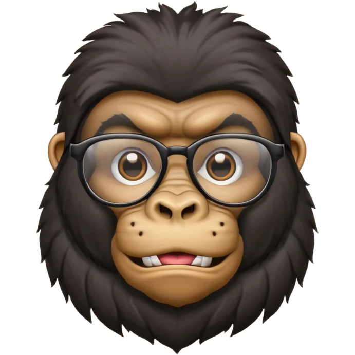 Gorillas with glasses emoji