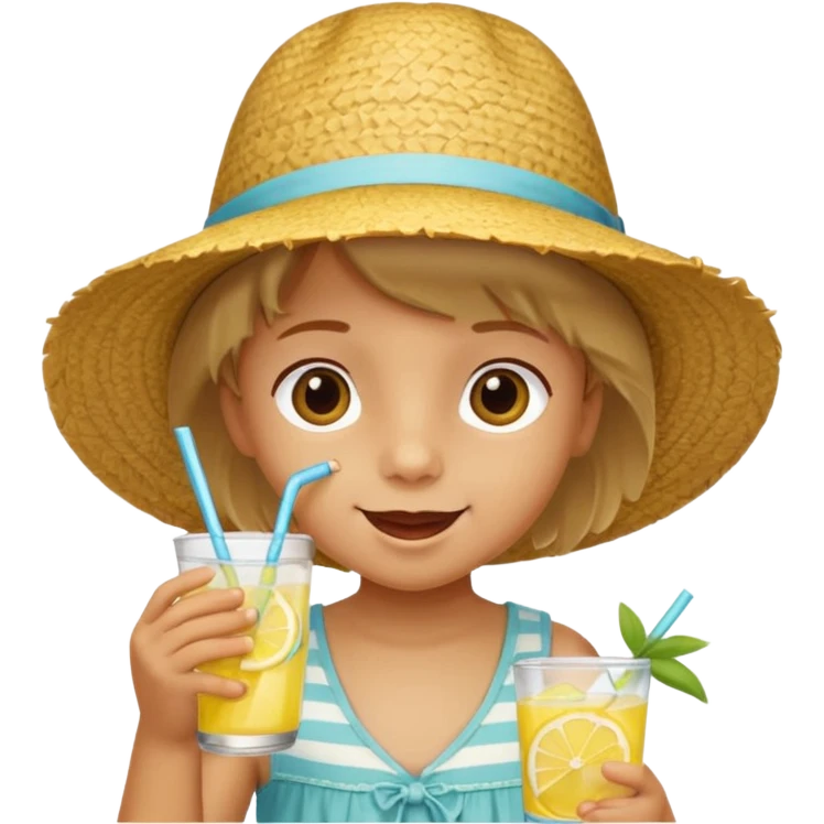 child drink summer emoji