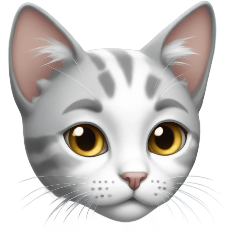 White and grey cat  emoji