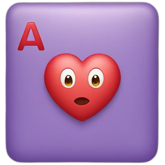 heart with the letter A in the middle emoji