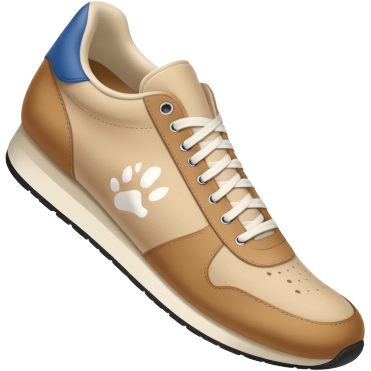  a human foot wearing a sneaker, fully visible, stepping firmly on the ground, leaving a clear shoe print under the sole. Rounded, glossy, smooth, soft shadows, white background.



 emoji
