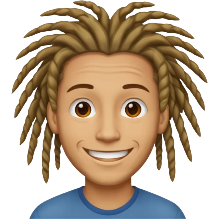 man light skin with dread hair emoji