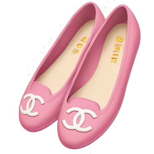 chanel pink flats emoji