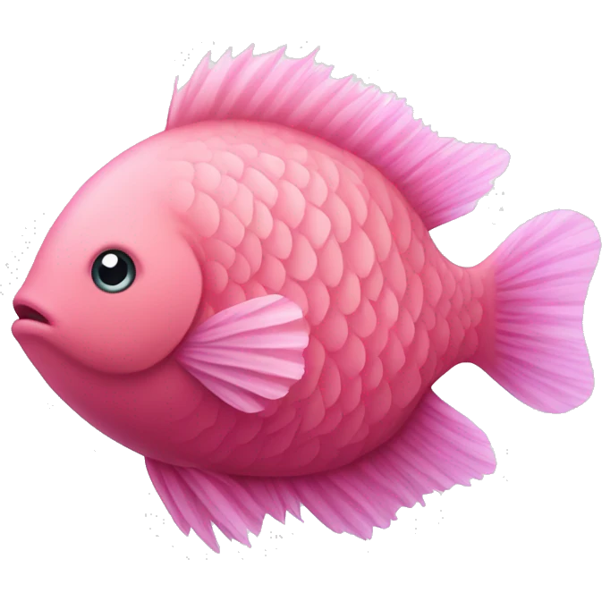 pink fluffy fish emoji