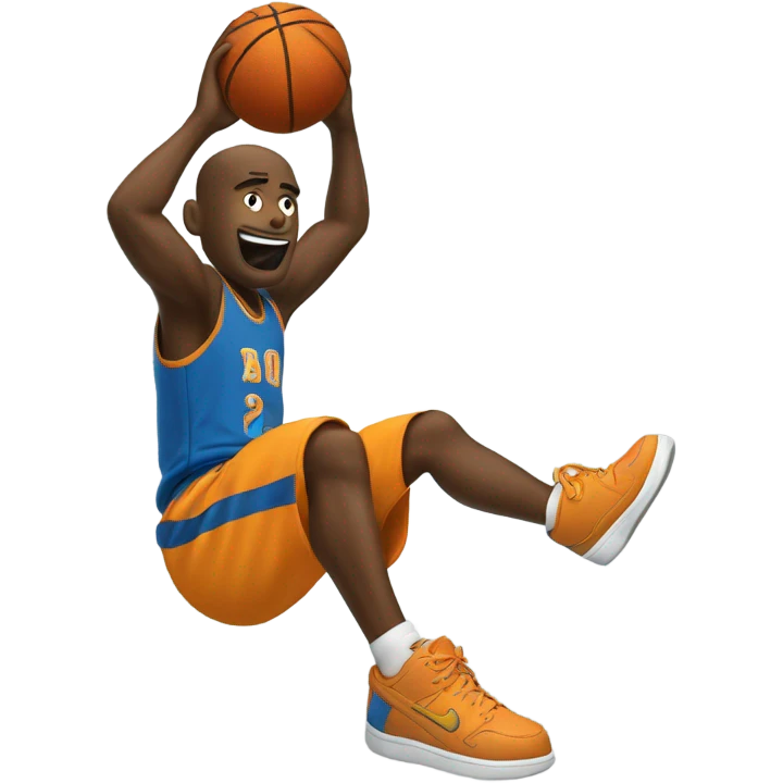 White man dunking a basketball emoji
