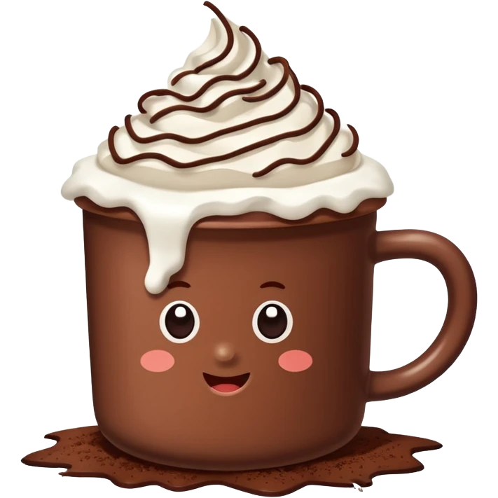 cup of hot cocoa with some toppings emoji