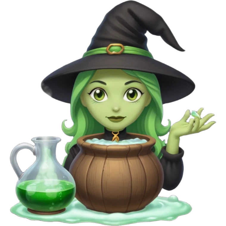 green witch cooking potion emoji