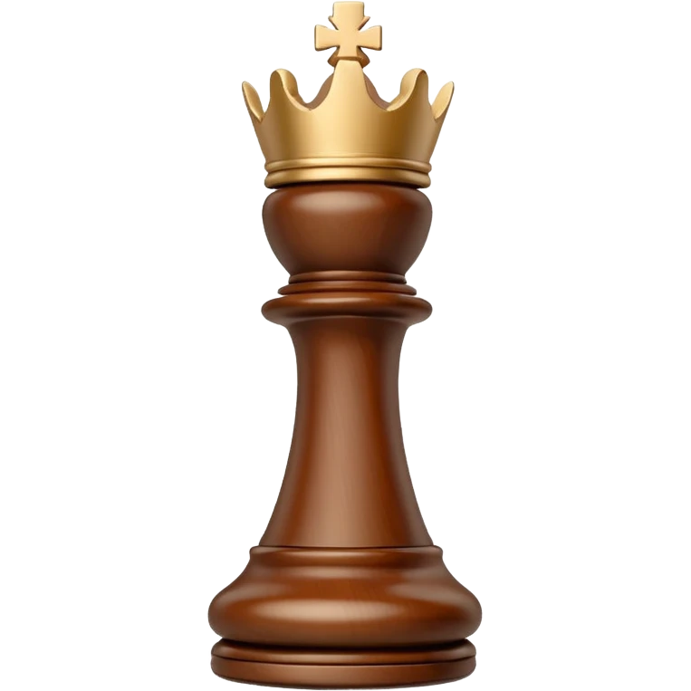 white king wooden chess pieces emoji