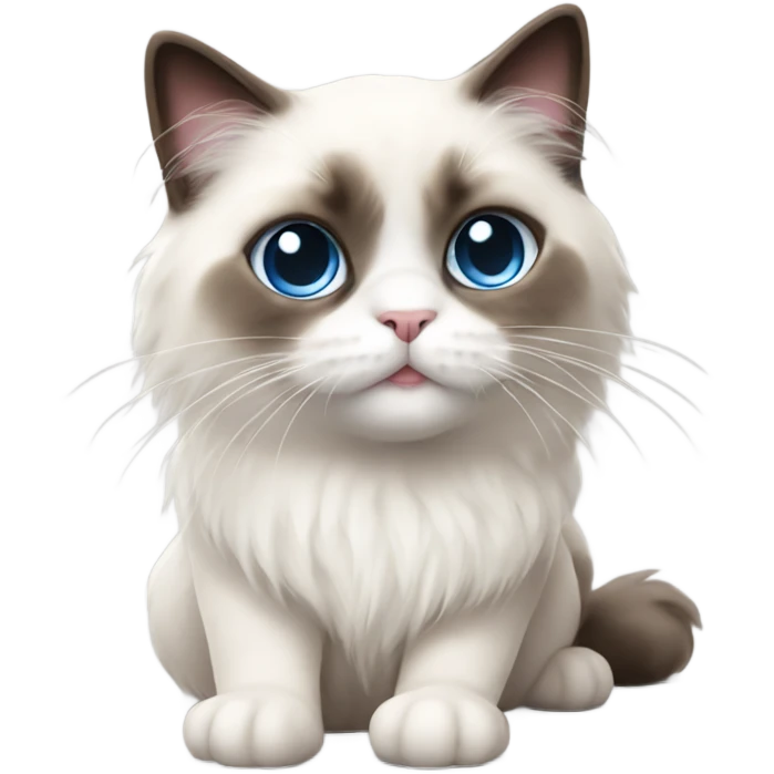 Cutest ragdoll cat ever emoji