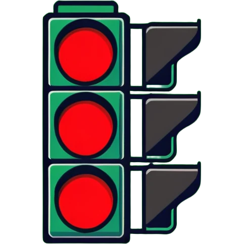 red traffic light emoji